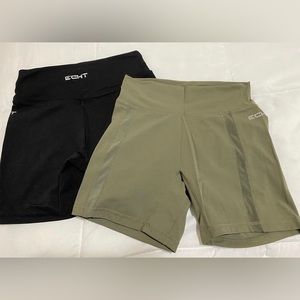 Black & Olive Green Medium ECHT biker shorts